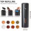 Electric Pepper Grinder with Adjustable Coarseness, USB Rechargeable Stainless Steel Mill with LED Light, Black 3