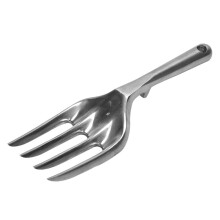 Garden Hand Fork Aluminum Alloy Weeding Tool with Ergonomic Comfort Grip for Lawn and Yard
