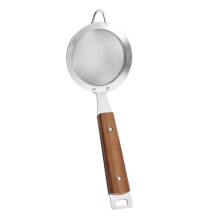Stainless Steel Mesh Strainer Kitchen Skimmer Spoon with HeatResistant Wood Handle for Hot Pot and Fried Food