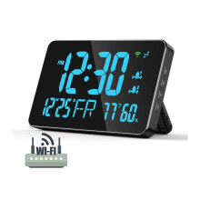 Wireless Indoor Outdoor Weather Station with Touchscreen, Alarm Clock, Hygrometer and Sensor