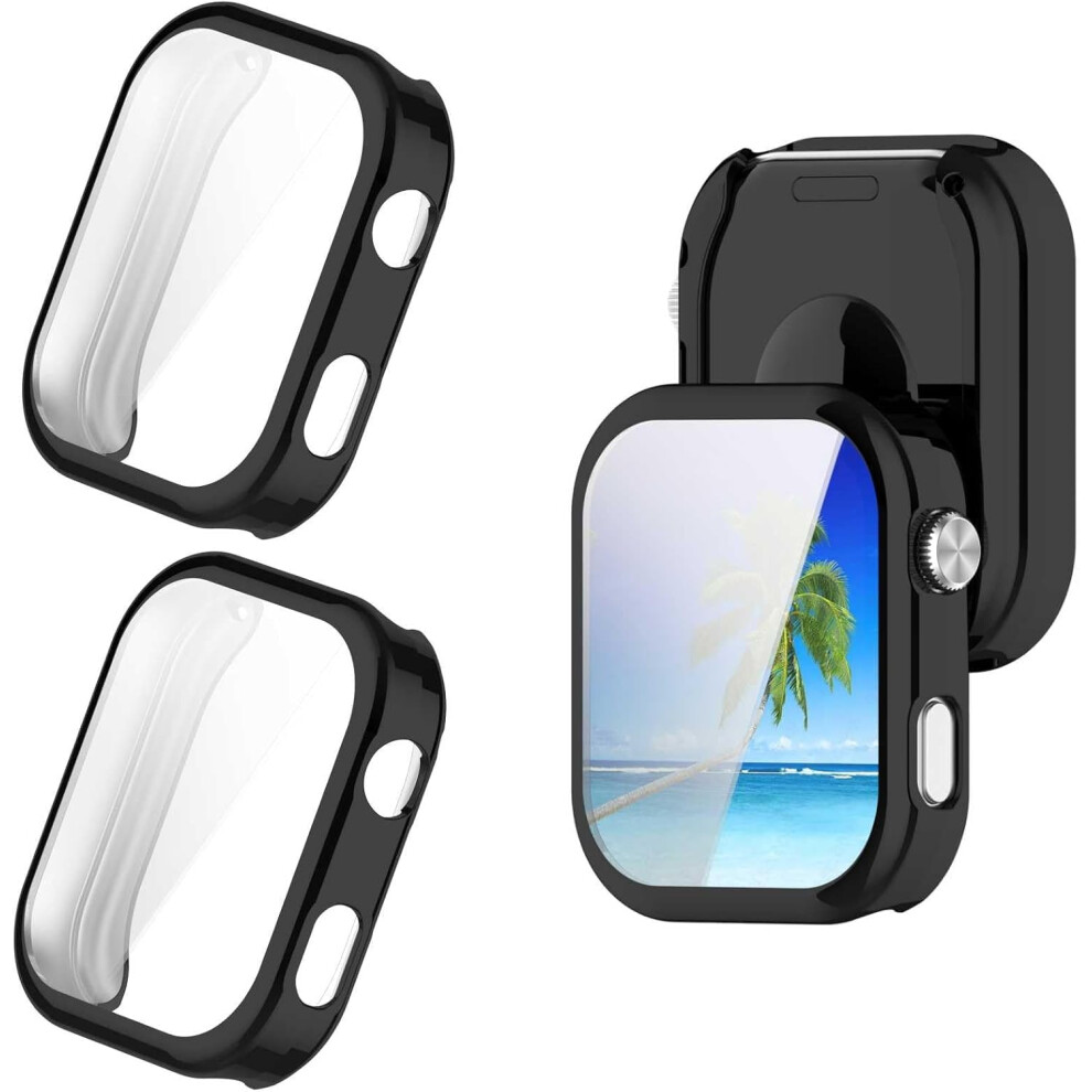 2 Pack Case With Screen Protector, Shockproof Scratchproof Tpu Cover For Redmi Watch 6 Black 9455672672405