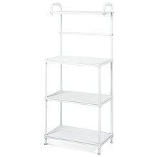 Prateleira versátil - HELLOSHOP26 - 59x34x136 cm - Pés ajustáveis - 25 kg/nível - Aço pintado anti-ferrugem