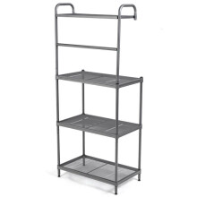 Étagère - HELLOSHOP26 - Étagère de cuisine à 4 niveaux - 60 x 34,5 x 136 cm - Métal - Pieds réglables