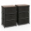 Commodes - HELLOSHOP26 - 40x30x62 cm - Set van 2 - 3 lades - Metaal frame 1