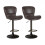Tabourets de bar - HELLOSHOP26 - Vintage classique - Réglable 87-108 cm - Pivotant 360 - Marron 1