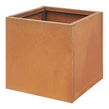 Jardinière - HELLOSHOP26 - 03_0008955 - Acier Corten - 50x50x50 cm - Évacuation eau
