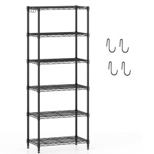 Estante de armazenamento reconfigurável 59 x 34 x 150 cm robusta com 6 níveis ajustáveis