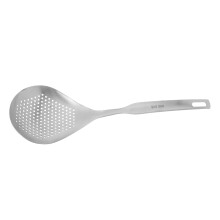 Stainless Steel Skimmer Spoon with Comfortable Grip for Fast Draining Pasta and Noodles