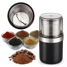 Electric Coffee Grinder Stainless Steel Large Capacity Speed for Spice Nuts and Grains Silver