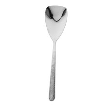Stainless Steel Buffet Serving Spoon with Elegant Hammered Design for Salad Casserole and Catering