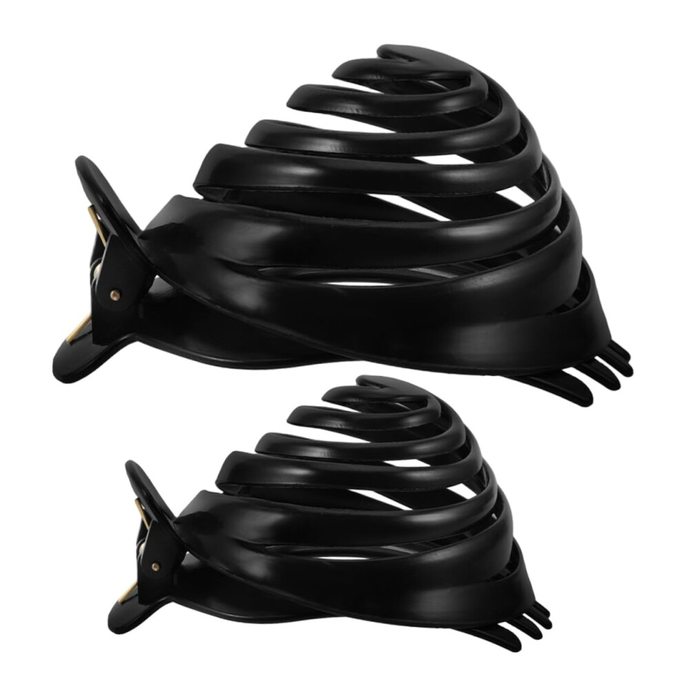 2pcs Hair Bun Maker Clips with NonSlip Spiral Grip Mushroom Dome Clamp for Quick Styling
