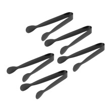 5pcs Stainless Steel Mini Tongs for Ice and Sugar Cubes, Precision Grip, Snacks and Appetizers