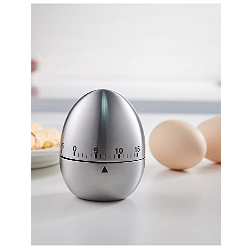 Kitchen Timer Egg Shape Wind Up 60 Minute Mechanical Cooking Timer for Boiled Eggs and Classroom