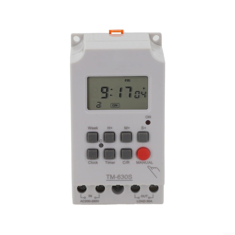 Programmable Timer Switch 7Day Digital 30A For Street Lights Neon Signs With Battery Backup 9455672673273