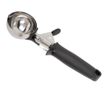 Stainless Steel Ice Cream Scoop with Trigger, 4.5 oz Cookie Dough Scooper, Ergonomic NonSlip Handle