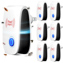 2025 Ultrasonic Pest Repeller Plugin for Mice and Insects, Safe Silent EnergySaving Electronic Pest Control (6 White)
