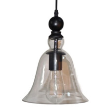 Industrial Pendant Light Matte Black Glass Shade with Adjustable Cord for Kitchen Island Dining Room