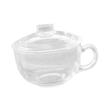 Large Glass Salad Bowl with Lid and Handle for Fruits, Breakfast, and Party Serving