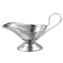 Stainless Steel Gravy Boat with Dripless Spout and Ergonomic Handle, 5oz Sauce Server