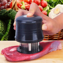56 Blade Stainless Steel Meat Tenderizer Needle Tool for Beef Pork Chicken with Ergonomic Grip