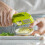 Garlic Press and Mincer with Ergonomic Grip, Easy Clean, Durable Kitchen Tool, White 2