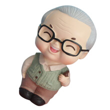 Resin Cake Topper Elderly Couple Figurine for Wedding Anniversary Birthday Party Home Decor