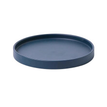 XXL Blue Ceramic Plant Saucer with Round Drip Tray for Indoor and Outdoor Excess Water Collection