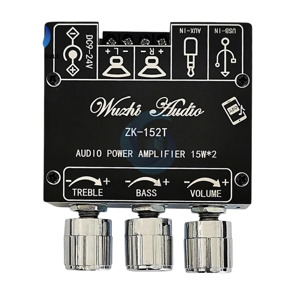 Bluetooth 5.1 Digital Power Amplifier Board 2.1 Channel 15W+15W Stereo With 30W Subwoofer 9053599009443