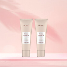 Facial Exfoliating Gel 2 Pcs Gentle Face Scrub for All Skin Types Deep Dirt Removal Refreshing Texture