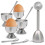 Egg Cracker Tool Set with Stainless Steel Cups and Spoons, Clean Egg Shell Cutting for Breakfast 1