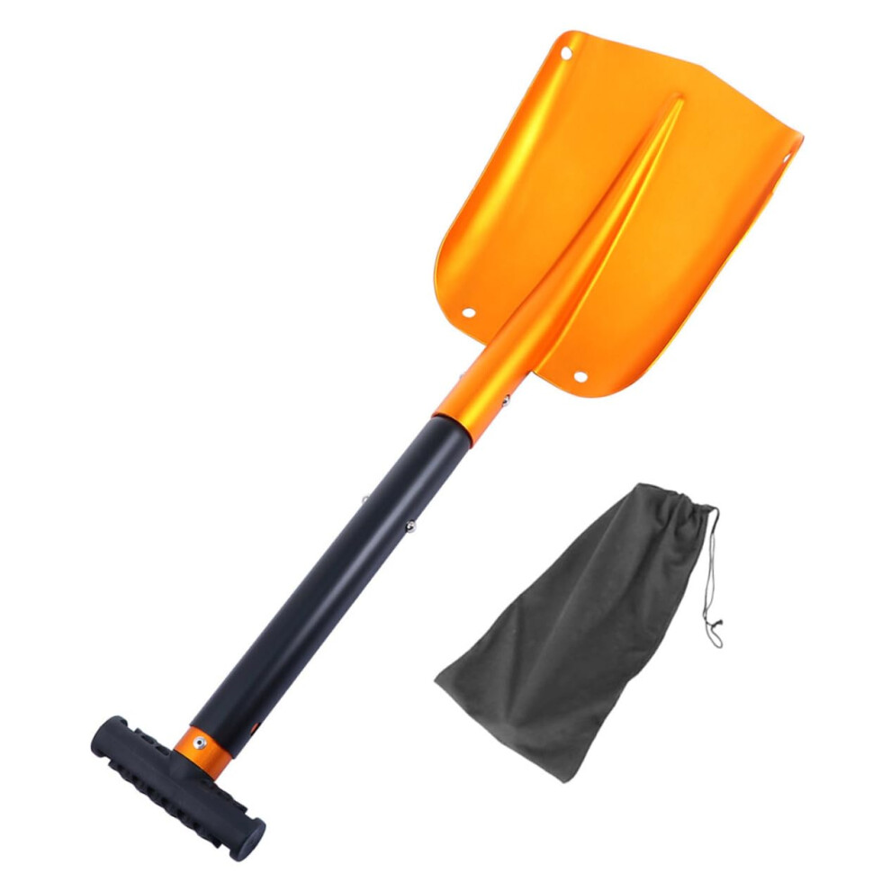 Folding Snow Shovel For Car With Detachable Aluminum Spade And Retractable Ice Scraper For Camping 9070919735936