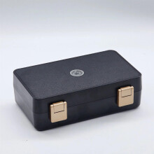 Waterproof Portable Cigar Humidor with Hygrometer, Large Capacity ABS Travel Storage Box Black
