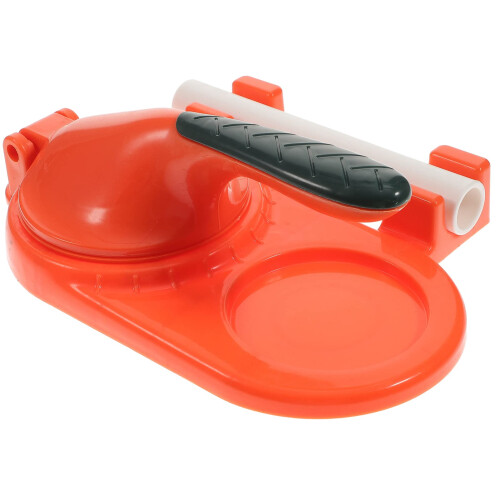 Manual Tortilla Press Set with Dumpling Maker, MultiPurpose Dough Press for Home Kitchen Orange