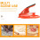 Manual Tortilla Press Set with Dumpling Maker, MultiPurpose Dough Press for Home Kitchen Orange 3