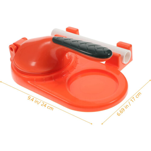 Manual Tortilla Press Set with Dumpling Maker, MultiPurpose Dough Press for Home Kitchen Orange 1