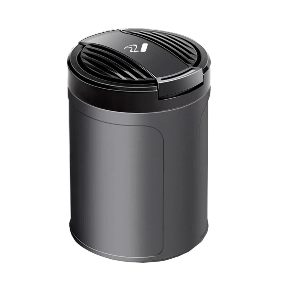 Car Ashtray With Lid Led Odor Resistant Flame Retardant Cup Holder Fit For Hyundai Sedan Gun Tall Version Light/Black 9053599010272