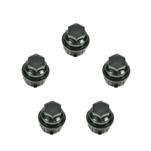 Wheel Nut Caps Black Plastic Set of 5 Direct Fit for Chevy GMC Buick Pontiac Oldsmobile