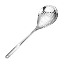Stainless Steel Skimmer for Frying with Comfortable Long Handle, Durable Slotted Spoon for Cooking
