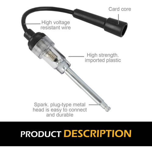 Inline Spark Plug Tester with Clear Spark Visualization for Car and Motorcycle Engine Diagnostics 1