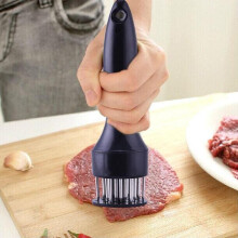 Stainless Steel Meat Tenderizer Needle Tool with 21 Needles for Steak and Poultry