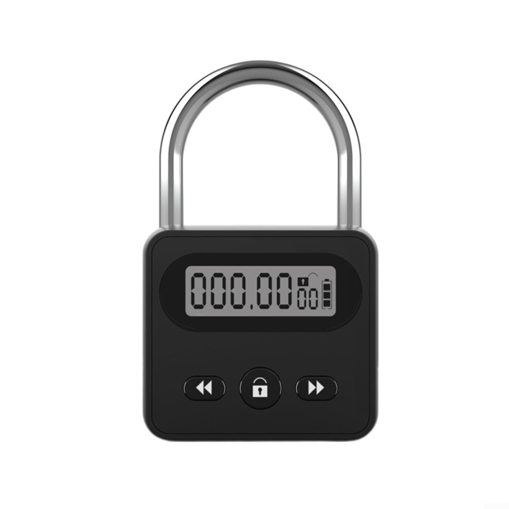 Electronic Countdown Lock With Lcd Display, 999Hour Usb Rechargeable Heavyduty Digital Padlock 9053599011163