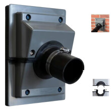 HVAC Line Set Cover Kit with Weatherproof Seal for Mini Split Wall Penetration, Gray