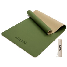 Eco Friendly Non Slip Yoga Mat Natural Rubber with Carry Strap Bag  Anti Slip Grip Green