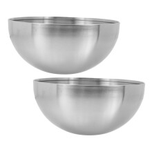 2pcs Stainless Steel Mixing Salad Bowls Set for Fruits Rice Noodles Cereals Snacks MultiPurpose Use