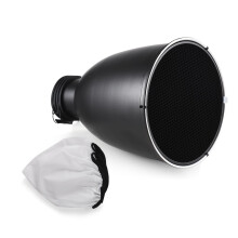 Beauty Dish 11.6 Inch Silver Reflector for Profoto with 60 Honeycomb Grid for Portrait Lighting