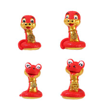 Chinese Zodiac Snake Figurine Set 2025 Resin Miniatures for Snake Year Cake Topper and Decoration