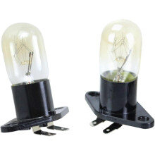 Microwave Oven LED Bulb 2Pin 230V 20W Energy Saving Temp Replacement, 2 Pack
