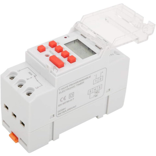 DC 24V 30A LCD Digital Programmable Timer Switch Weekly On Off Control for Lights and Appliances 1