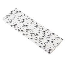 100pcs Halloween Skull Paper Drinking Straws Disposable Festive Party Drink Decor