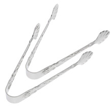 2Pcs Rose Design Stainless Steel Sugar Tongs for Ice Cubes Tea Coffee Kitchen and Bar